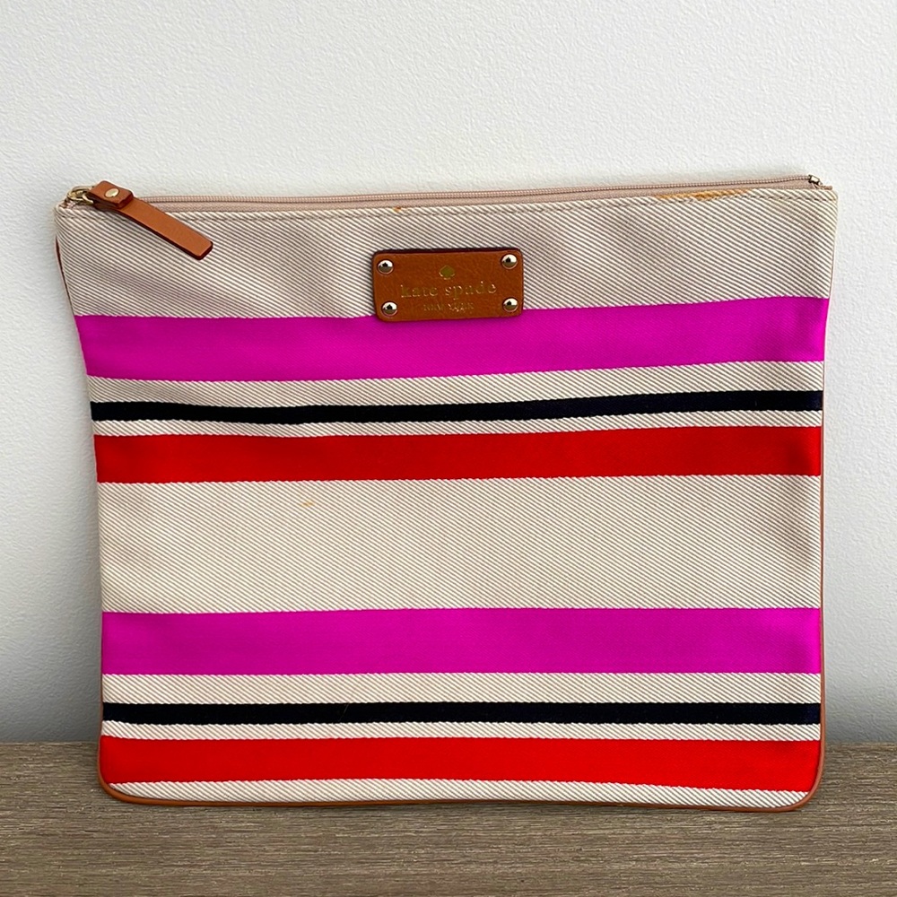 Kate Spade Striped Clutch